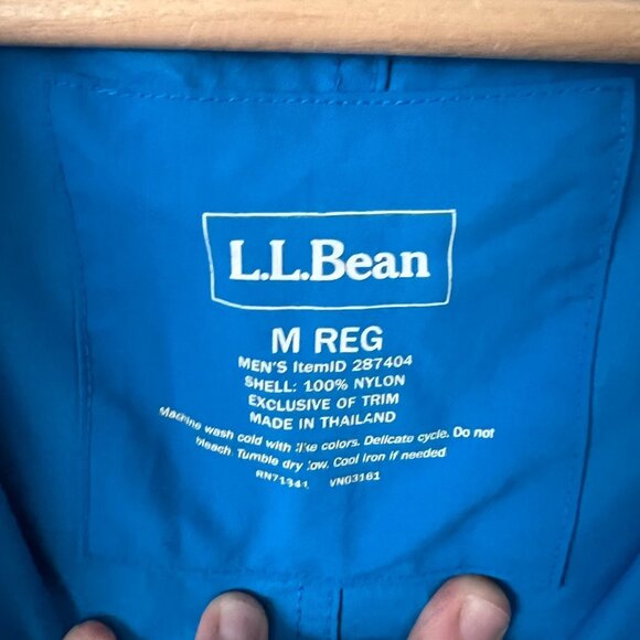 L.L. Bean Men's Mountain Classic Anorak Windbreaker Jacket Blue Size M - Picture 5 of 8